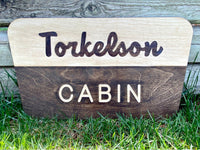Custom Personalized National Park Trail Cabin Sign
