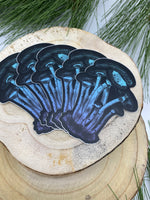 Mushroom Mycology 2.2"x3" Ombre Outdoor Nature Die Cut Sticker