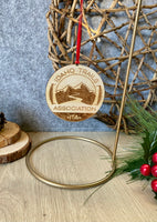 ITA (Idaho Trails Association) 3" Engraved Wood Logo Ornament